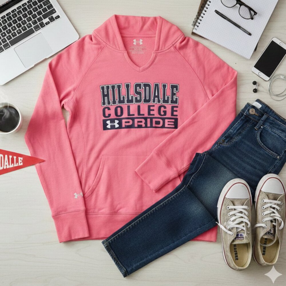 Under Armour Hillsdale College Pride V-Neck Long Sleeve Hoodie
